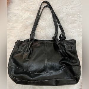 Fossil Black Leather Shoulder Bag